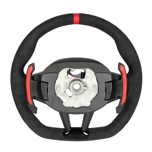 BMW alcantara steering wheel detail