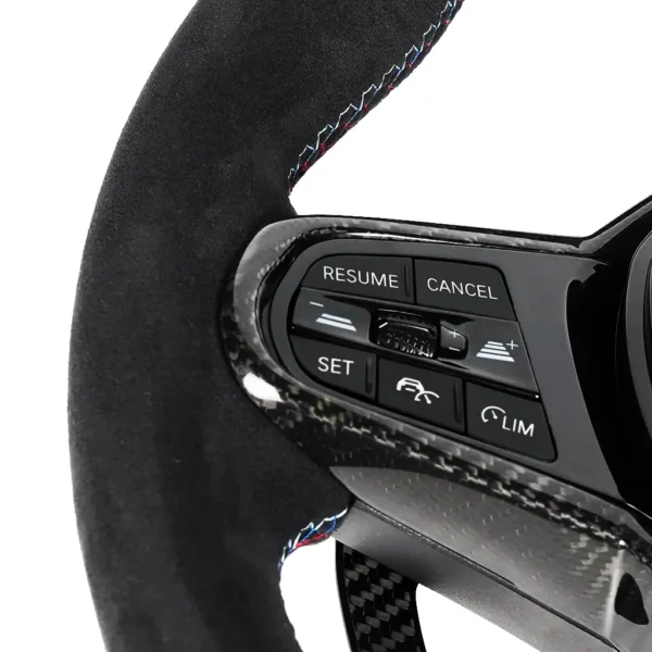 BMW alcantara steering wheel detail