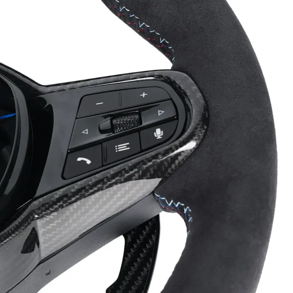 alcantara steering wheel detail