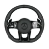 black steering wheel
