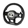 custom black steering wheel