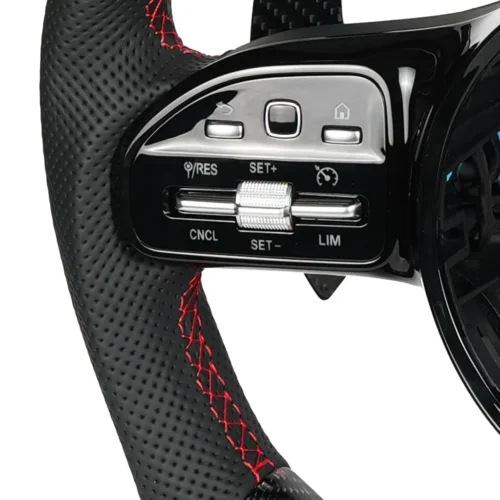 detail of mercedes benz custom steering wheels