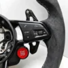 detais of Audi carbon fiber steering wheel