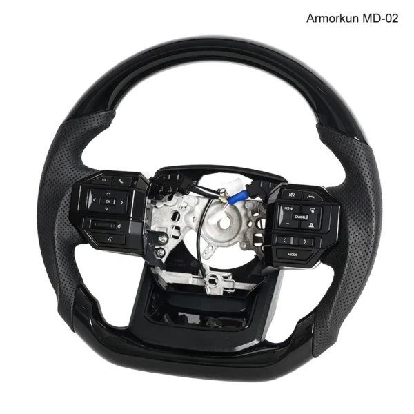 MD03 black 3 spoke steering wheel