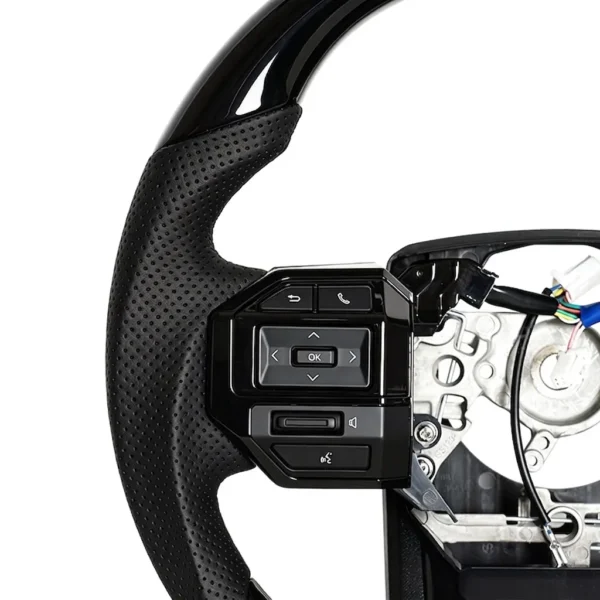 custom black wood steering wheel for toyota