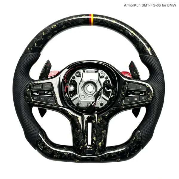 ArmorKun BMT-FG-06 forged carbon fiber steering wheel for BMW