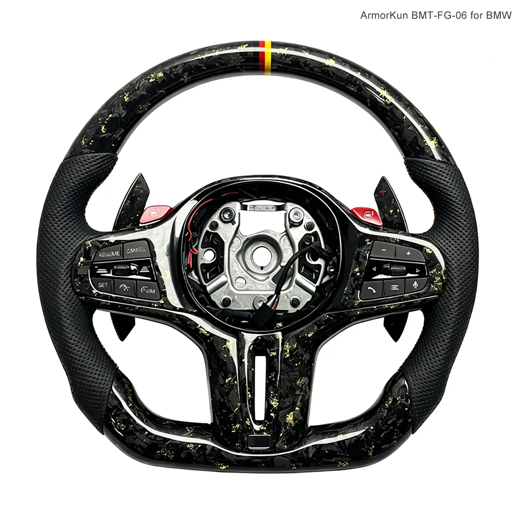 ArmorKun BMT-FG-06 forged carbon fiber steering wheel for BMW