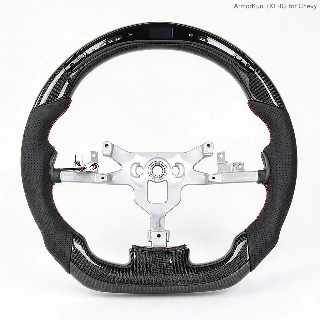 ArmorKun TXF-02 carbon fiber led steering wheel upgrade
